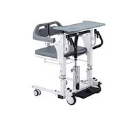 Transfer Chair Patient Lift for Home Self-Service WheelMoving Machine W/Split Seat Bathroom Bedside Commode for Handicapped