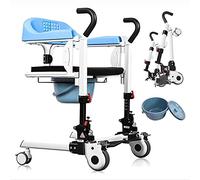 Transfer Chair Patient Lift Wheel for Home, Lightweight Split Seat Shower Chair4 in 1 for Elderly Handicapped