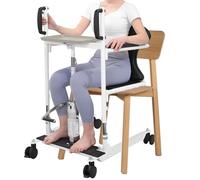 Transfer Chair Patient Transferred Lift Intelligent Vehicle Care Lifting Aid for Disabled, Adjustable Height Body with Split Seat, Not for Total Paralysis Patient