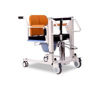 Transfer Chair Portable Patient Lift for Home WheelW/Split Seat Manual Lift Aid Commode for Bedridden Paralyzed Elderly