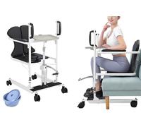 Transfer Chair Stair Lift Patient with Split Seat, Body for Home Use, Handicap Patient Body Lift, Bedside Toilet Shower Not for Total Paralysis Patient