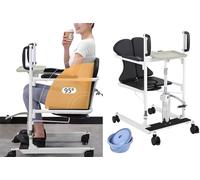 Transfer Chair Stair Lift Patient with Split Seat, Body for Home Use, Handicap Shower Bedside Toilet Shower Not for Total Paralysis Patient