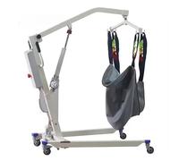 Transfer Chair WheelElectric Patient Lift, Patient Lifter Machine with Caster Brake and Panic Stop Button, 360° Rotating Hanger and 1040-1950mm Lifting Height, Load-Bearing 441lb, Safe Smoot