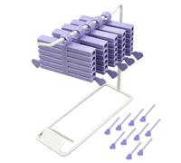 Transfer Film Storage Box, 16-Piece 3D Printed Portable Case with Base, Storage for Nail Tools, for Manicure, Home, Travel, Wedding, Spa, Grooming, Party, Everyday Use, purple, Siehe Beschreibung, See