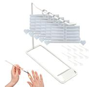 Transfer Foil Storage Box | 16 Piece Portable 3D Printed Set with Base | Bright Nail Transfer Foil Storage Box, for Manicure, Travel, Wedding, Salon, Daily Use