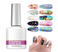 Transfer Gel for Nail Foils - 10ml, Strong Adhesive Nail Glue and Foil Transfer Gel | Precise Ñail Art Glue, Manicure Tool for Women, Home, Salon, Wedding and Party Ñail Care