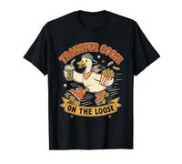 Transfer Goose On the Loose Meme Humor Value Graphic T-Shirt, Men, Black, L