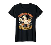 Transfer Goose On the Loose Meme Humor Value Graphic T-Shirt, Women, Black, XS