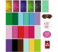 Transfer Ink Sheets for Heat Press Machine, Solid Color Transfer Paper Sublimation for Cricut Mug Press, 24pcs, 4.5"x12" Glitter Pre-Inked Sublimation Paper for T-Shirts Cup Coasters Mug