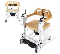 Transfer Nursing Chair,Lifter Wheelchair,180° Split Seat,Home Portable,Comfort,Silent Wheels,for Nursing Homes