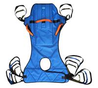 Transfer Sling for Patients, Full-Body Nylon Sit to Standing Sling with Adjustable Support Strap, Soft Padding, for Manual & Electric Lifts, Patient Mobility Assistance