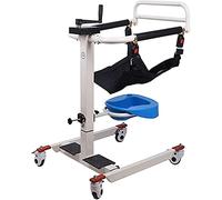 Transfer Wheelchair Adjustable Electric Bed Backrest Home Patient Lift, Portable Chair, Home Portable Lift with Split Seat and Commode, Bathroom Home Portable Bedside Commode for