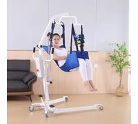 Transfer Wheelchair Electric Patient Lift, Patient Lifter Machine with Caster Brake and Panic Stop Button, 360° Rotating Hanger and 1040-1950mm Lifting, Load-Bearing 441lb, Safe Smooth, for