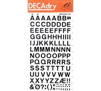 Transferable Letters and Numbers, Black, Letters, 10 mm, Black