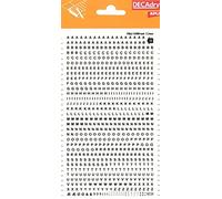 Transferable Letters and Numbers, Black, Letters, 2.5 mm, Black
