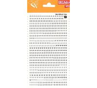 Transferable Letters and Numbers, Black, Letters and Numbers, 2.5 mm, Black