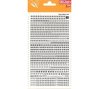 Transferable Letters and Numbers, Black, Letters and Numbers, 3 mm, Black