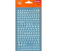 Transferable Letters and Numbers, Black, Letters and Numbers, 6 mm, White