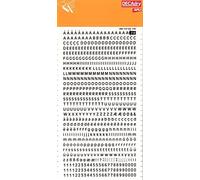 Transferable Letters and Numbers, Black, Super Letters and Numbers, 4 mm, Black
