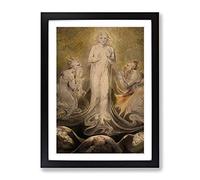 Transfiguration By William Blake Classic Painting Framed Wall Art Print, Ready to Hang Picture for Living Room Bedroom Home Office Décor, Black A4 (34 x 25 cm)