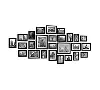 Transforcat 26 Pieces Picture Frames Set Collage Photo Frames Wall Gallery Kit for Wall and Home, Two in 8X10, Five in 5X7, Seven in 4X6, Twelve in 3.5X5 in Black