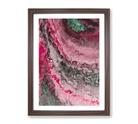 Transform Abstract Framed Print for Living Room Bedroom Home Office Décor, Wall Art Picture Ready to Hang, Walnut A2 Frame (64 x 46 cm)