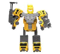 Transform Car Robot - Push And Go Transforming Vehicle | 5-in-1 Combineable Robot Toy | Take Apart Car Deformation Figure | Action Figure Vehicle Toy | Creative Engineering Building A