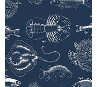 Transform Peel & Stick Under The Sea Blue Self-Adhesive Wallpaper