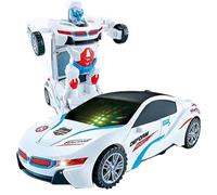 Transform the Car Toy, Transform the Car with Light - Electric Car Toy with 360 Degree Rotation - Deformation Vehicle for Boys, Indoor Toy and