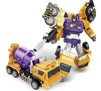 Transform Toy, Combined Robot Engineering Vehicle, Combined Hand Operated Children's Model, Suitable for Children and Adults Aged 12 and Above-Mixer truck