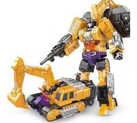 Transform Toy, Combined Robot Engineering Vehicle, Combined Hand Operated Children's Model, Suitable for Children and Adults Aged 12 and Above-Excavator