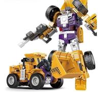 Transform Toy, Combined Robot Engineering Vehicle, Combined Hand Operated Children's Model, Suitable for Children and Adults Aged 12 and Above-Bulldozer truck