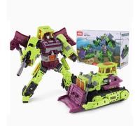 Transform Toys, Boys' Full Set Enlarged Version Big King Kong Combination Green Engineering Car 6-in-1 Car Robot Action Doll Children's Model Christmas Birthday Gifts-E