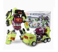 Transform Toys, Boys' Full Set Enlarged Version Big King Kong Combination Green Engineering Car 6-in-1 Car Robot Action Doll Children's Model Christmas Birthday Gifts-C