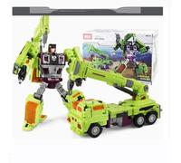 Transform Toys, Boys' Full Set Enlarged Version Big King Kong Combination Green Engineering Car 6-in-1 Car Robot Action Doll Children's Model Christmas Birthday Gifts-F