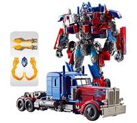 Transform Toys, Boys' Movie Version of Car Dolls Hero Pillar Robots Truck Models King Kong Warrior Series Children's Christmas and Birthday Gifts-Red Blue