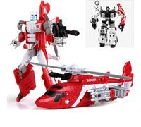 Transform Toys, Helicopter, Motorcycle, Police Car, Ambulance Combination Series Dolls, 5-in-1 Boys' Car Robot, King Kong Action Model, Suitable for Children's Birthday Gifts-22