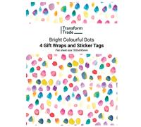 Transform Trade Gift Wrap - Colourful Dots - Pack of 4