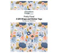 Transform Trade Gift Wrap - Pretty Floral - Pack of 4