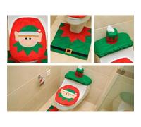 Transform your bathroom into a festive holiday haven with this charming 3-piece Christmas Elf Bathroom Set! Featuring a toilet seat cover, a floor mat, and a tank cover, this set brings holiday cheer