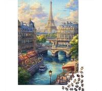 Transform Your Evening with Eiffel Tower - 1000 Piece Wooden Puzzle Adventure - The Ultimate Brain Teaser for Adults