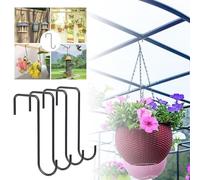 Transform Your Garden with Bird Feeder Hook: The Ultimate Hanging Fence Hook for Nature Lovers! Sports Display Hanger 5 (Black, 15cm)