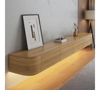 Transform your living space with our versatile wall-mounted TV cabinet, expertly crafted from quality rubber wood. This solid wood TV cabinet combines functionality with a stylish, minimalis