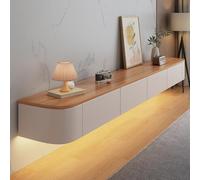 Transform your living space with our versatile wall-mounted TV cabinet, expertly crafted from quality rubber wood. This solid wood TV cabinet combines functionality with a stylish, minimalis