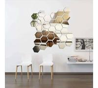 Transform Your Space with 3D Mirror Tiles Mosaic Wall Stickers Decorative Art for Home Office and Hallways (12pcs)