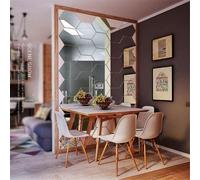 Transform Your Space with 3D Mirror Tiles Mosaic Wall Stickers Decorative Art for Home Office and Hallways (36pcs)
