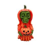 Transform Your Space with Our Halloween Pumpkin Decoration Adorable Small Figurine Statue Design Made from Resilient Resin Material! Teacher Ornament Bulk (B, 17cm)