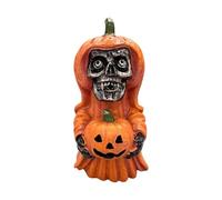Transform Your Space with Our Halloween Pumpkin Decoration Adorable Small Figurine Statue Design Made from Resilient Resin Material! Teacher Ornament Bulk (A, 17cm)