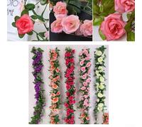 Transform Your Space with this 2 4m Artificial Flower Vine Ivy, Multiple Colors Available (Pink)