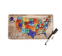 Transform Your Travel Experience With The Ultimate Road Game in Learning Moments With The Complete License Plate Game Board for Every Journey (Clear, 15x10x0.3CM)